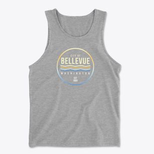 Bellevue Washington Color Fade Men's Cotton Tank
