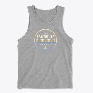 Beaverville Illinois Color Fade Men's Cotton Tank