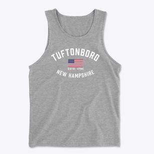 Tuftonboro New Hampshire Patriot Men's Cotton Tank