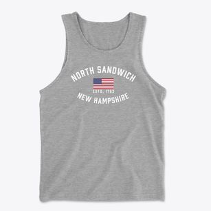 North Sandwich New Hampshire Patriot Men's Cotton Tank