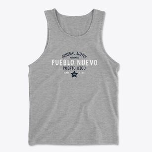 Pueblo Nuevo Puerto Rico General Supply Men's Cotton Tank