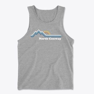 North Conway New Hampshire Mountain View Men's Cotton Tank