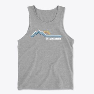Highlands New Hampshire Mountain View Men's Cotton Tank