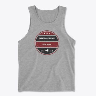 Saratoga Springs New York Americana Men's Cotton Tank