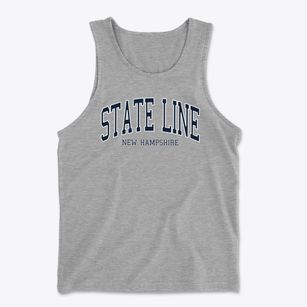 State Line New Hampshire Traditional Men's Cotton Tank