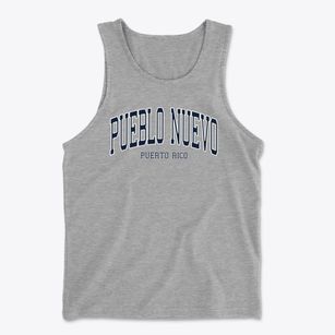 Pueblo Nuevo Puerto Rico Traditional Men's Cotton Tank