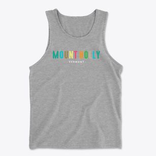 Mount Holly Vermont Color Pop Men's Cotton Tank