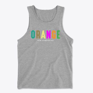 Orange New Hampshire Color Pop Men's Cotton Tank