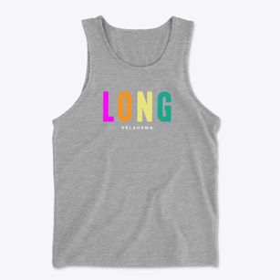 Long Oklahoma Color Pop Men's Cotton Tank