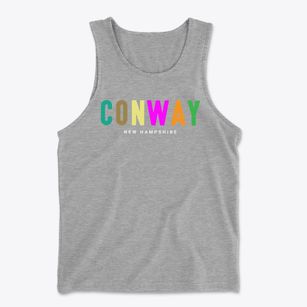 Conway New Hampshire Color Pop Men's Cotton Tank