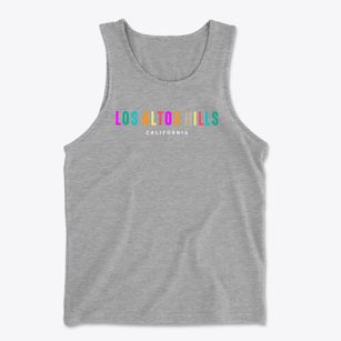 Los Altos Hills California Color Pop Men's Cotton Tank
