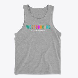West Concord Massachusetts Color Pop Men's Cotton Tank