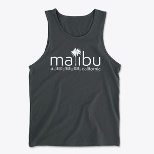 Malibu California Palm Tree Men's Cotton Tank