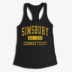 Simsbury Connecticut Classic Established Women's Racerback Tank