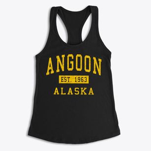 Angoon Alaska Classic Established Women's Racerback Tank