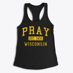 Pray Wisconsin Classic Established Women's Racerback Tank