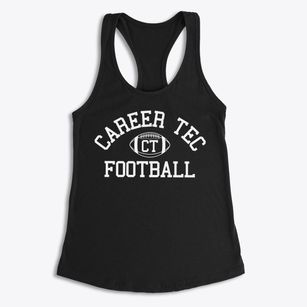 Career Tec School Classic Football Women's Racerback Tank