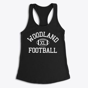 Woodland Baptist Christian School Classic Football Women's Racerback Tank