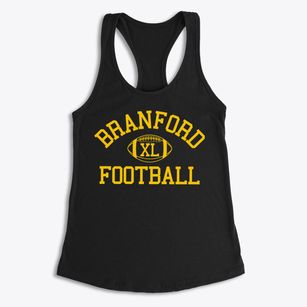 Branford High School Classic Football Women's Racerback Tank