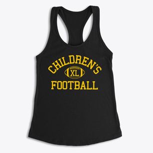 Children's Learning World Montessori Classic Football Women's Racerback Tank