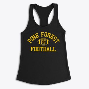 Pine Forest High School Classic Football Women's Racerback Tank