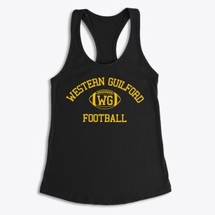 Western Guilford High School Classic Football Women's Racerback Tank