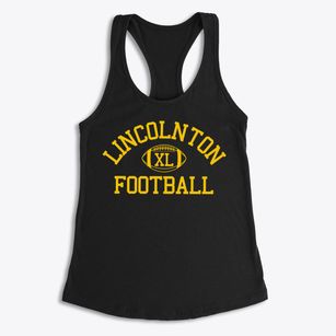 Lincolnton High School Classic Football Women's Racerback Tank