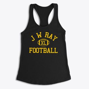 J W Ray Learning Center Classic Football Women's Racerback Tank