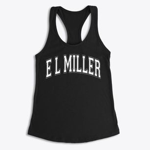 E L Miller Elementary School Varsity Arch Women's Racerback Tank