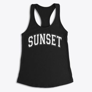 Sunset Elementary School Varsity Arch Women's Racerback Tank