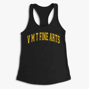 V M T Fine Arts Magnet School Varsity Arch Women's Racerback Tank