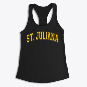 St Juliana Parish Varsity Arch Women's Racerback Tank