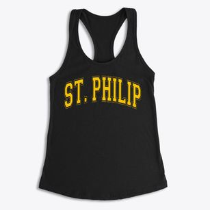 St Philip The Apostle Parish Varsity Arch Women's Racerback Tank