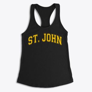 Saint John The Baptist School Varsity Arch Women's Racerback Tank