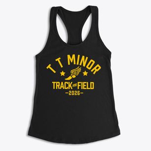 T T Minor Elementary School Track and Field Women's Racerback Tank