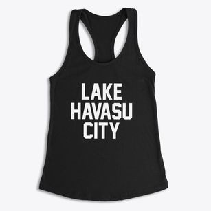 Lake Havasu City Arizona Classic Block Women's Racerback Tank