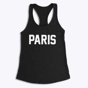 Paris New York Classic Block Women's Racerback Tank