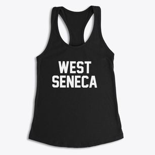 West Seneca New York Classic Block Women's Racerback Tank