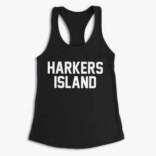 Harkers Island North Carolina Classic Block Women's Racerback Tank