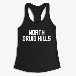 North Druid Hills Georgia Classic Block Women's Racerback Tank