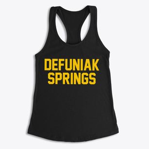 Defuniak Springs Florida Classic Block Women's Racerback Tank