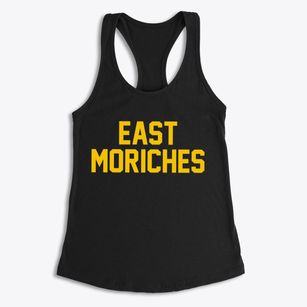 East Moriches New York Classic Block Women's Racerback Tank