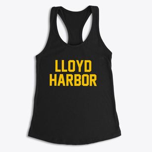 Lloyd Harbor New York Classic Block Women's Racerback Tank