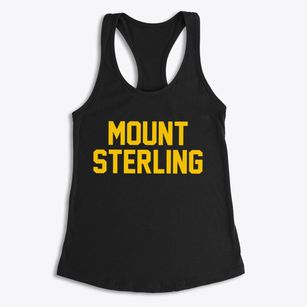 Mount Sterling Ohio Classic Block Women's Racerback Tank