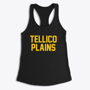 Tellico Plains Tennessee Classic Block Women's Racerback Tank