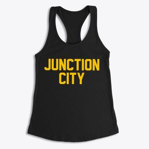 Junction City Wisconsin Classic Block Women's Racerback Tank