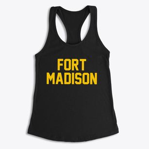 Fort Madison Iowa Classic Block Women's Racerback Tank