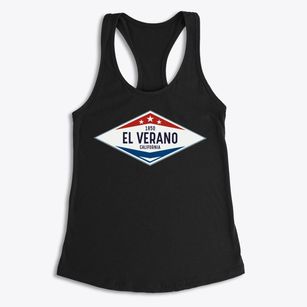 El Verano California Diamond Star Women's Racerback Tank