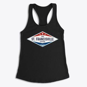 St. Francisville Louisiana Diamond Star Women's Racerback Tank