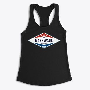 Nashwauk Minnesota Diamond Star Women's Racerback Tank